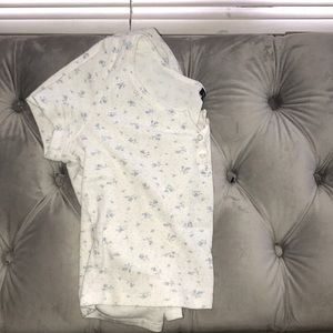 blue floral brandy top (reserved)